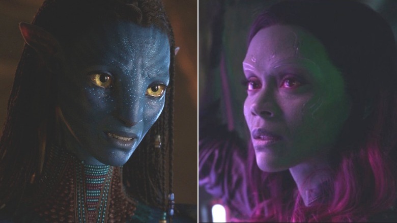 Neytiri from Avatar and Gamora from Guardians of the Galaxy