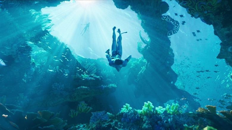 The Na'vi diving underwater