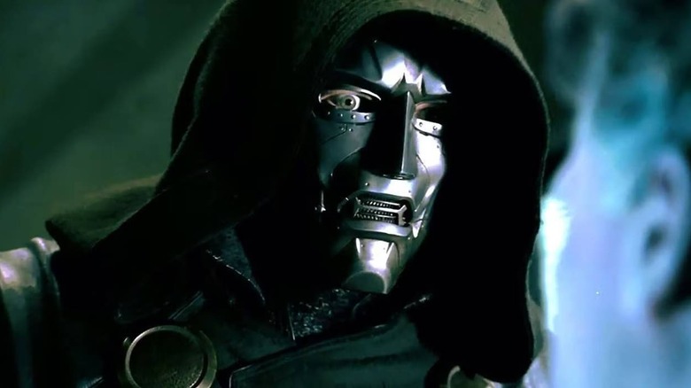 Doctor Doom staring through mask in 2005's Fantastic Four