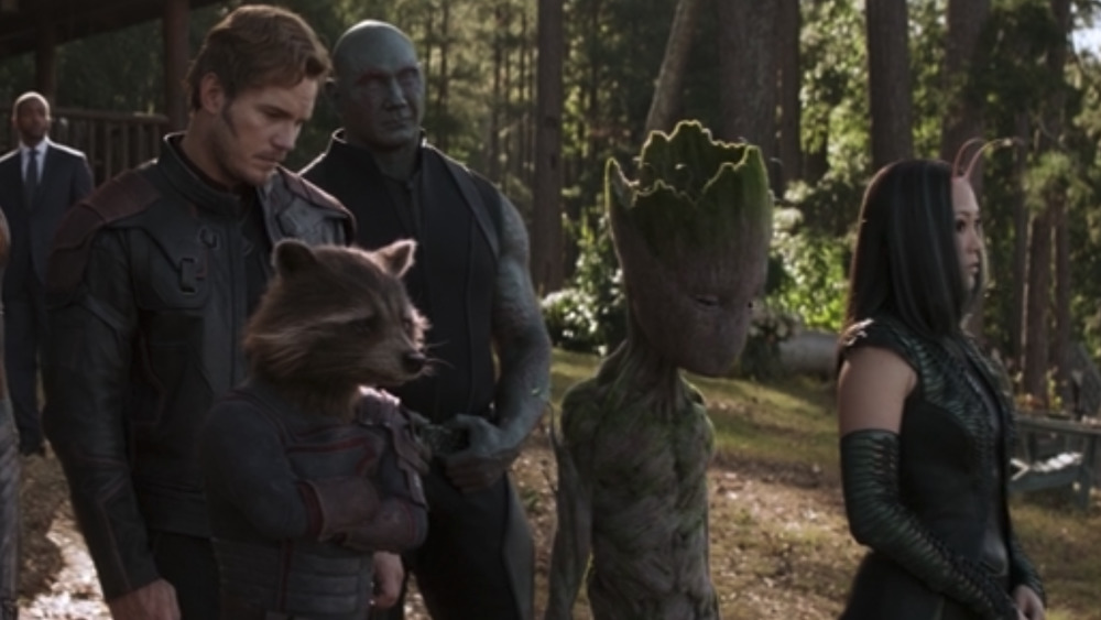 Karen Gillan, Chris Pratt, Dave Bautista, and Pom Klementieff in Avengers: Endgame