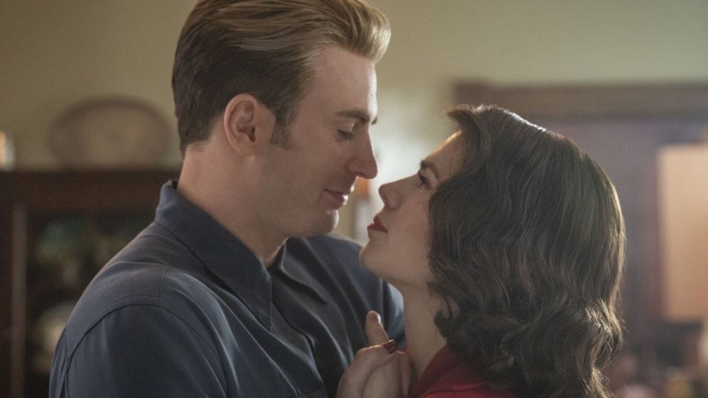 Chris Evans as Steve Rogers/Captain America and Hayley Atwell as Peggy Carter in Avengers: Endgame