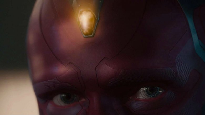 The Mind Stone in Vision's forehead