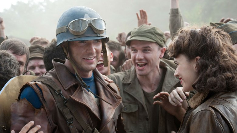 Captain American and Peggy Carter in Captain America: The First Avenger