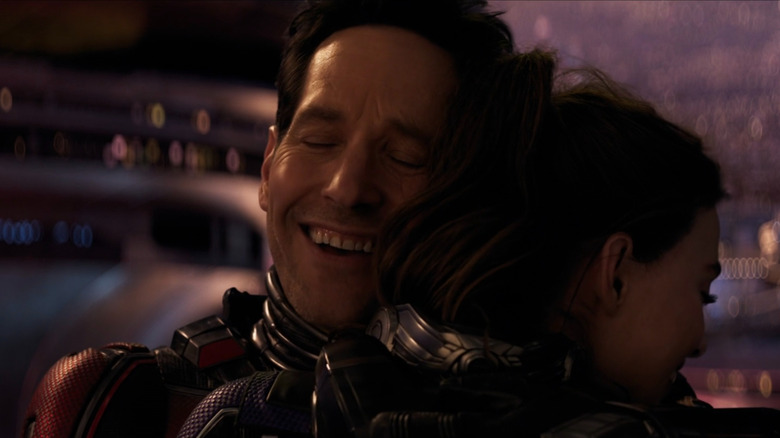 Scott Lang hugging Cassie Lang