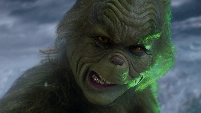 The Grinch snarling