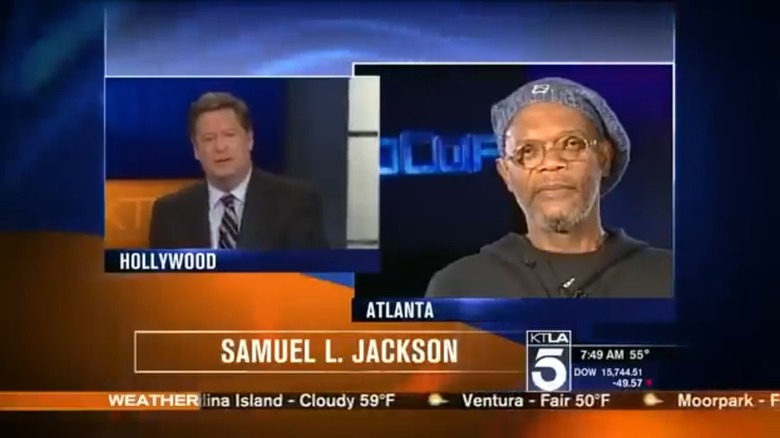 Samuel L. Jackson interview with KTLA's Sam Rubin via satellite link