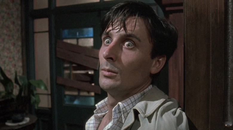 Lionel with eyes wide in terror in Dead Alive (1992)