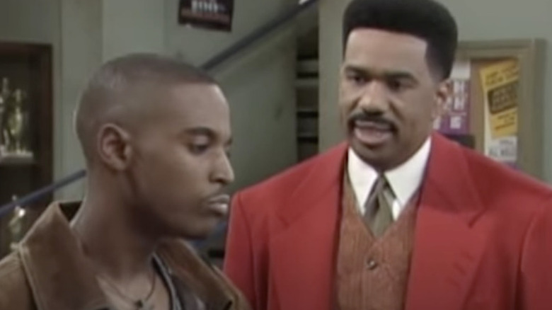 Merlin Santana and Steve Harvey on "The Steve Harvey Show" (1.1)