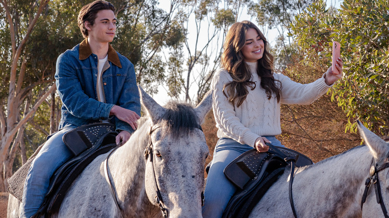 Cameron and Padgett on horses