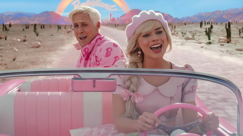 Barbie and Ken in car singing