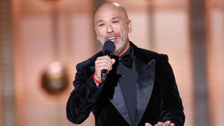 Jo Koy speaking at the Golden Globes