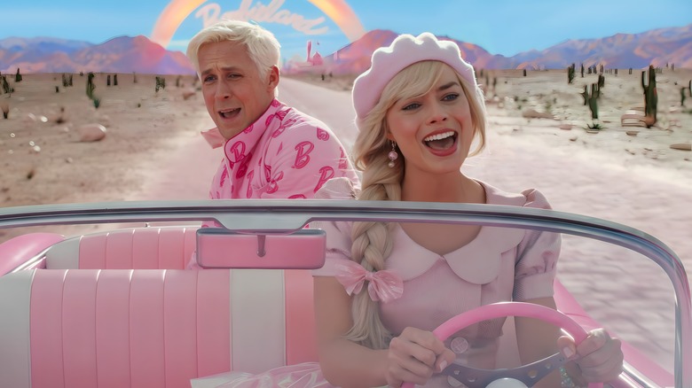 Barbie and Ken in car