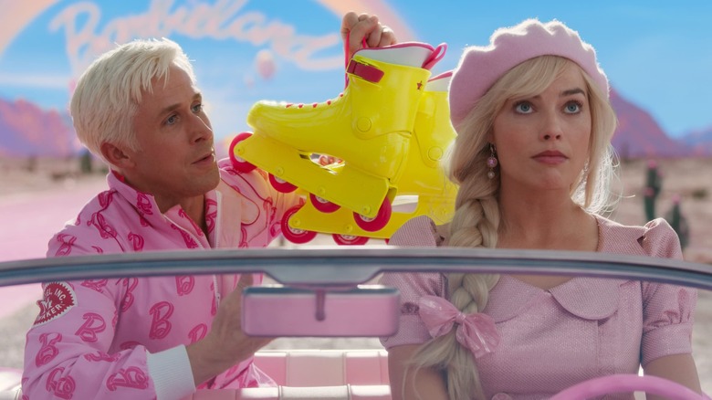 Barbie and Ken in car