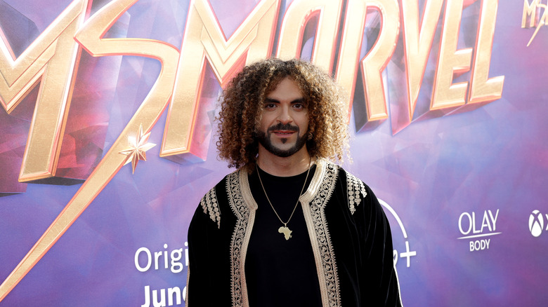 Adil El Arbi at a Ms. Marvel red carpet event