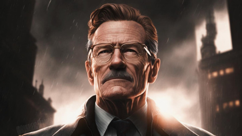 digital art of Bryan Cranston as Commissioner Gordon