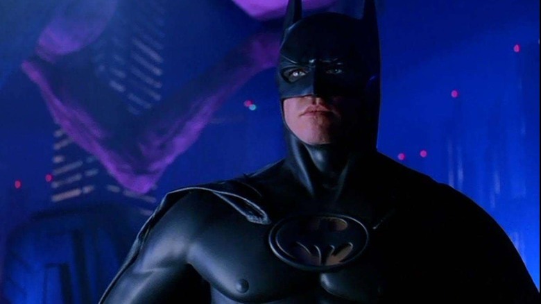 Batman standing heroically in Batman Forever