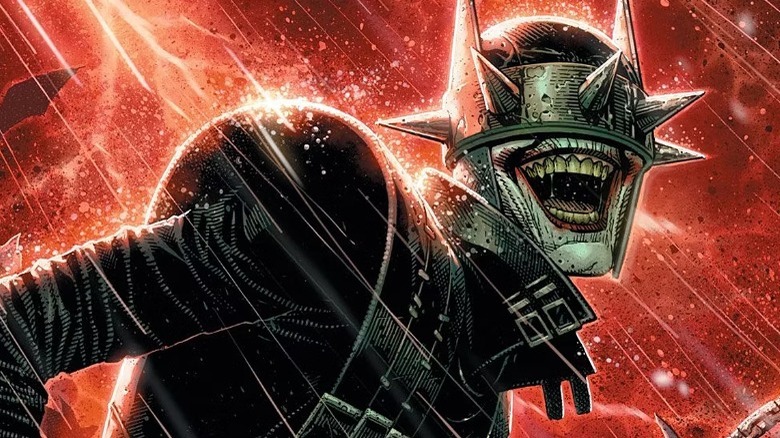 The Batman Who Laughs laughing maniacally 