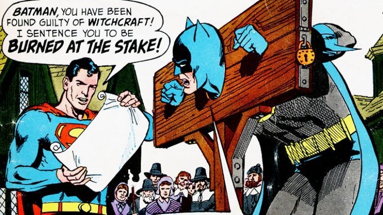 Superman sentencing Batman to his death