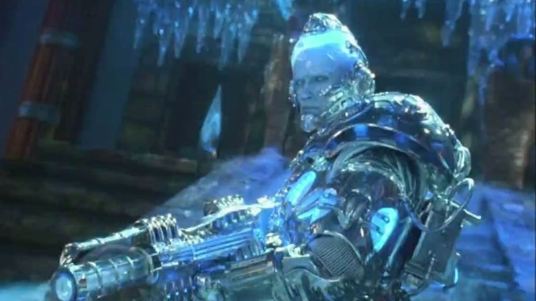 Mr. Freeze fires freeze gun