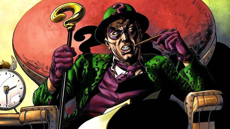 Riddler sits on his throne