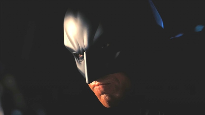 Batman scowling