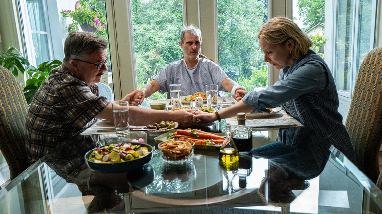 Roger, Beau, and Grace at dinner