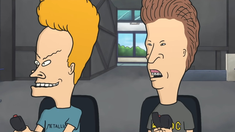 Beavis and Butt-Head controlling the machine