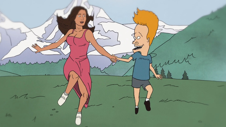 Beavis skipping with Serena