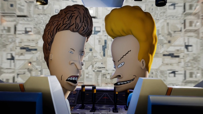 CG Beavis and Butt-Head about to crash ship