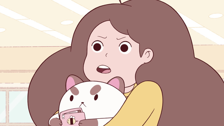 Bee and PuppyCat looking angry