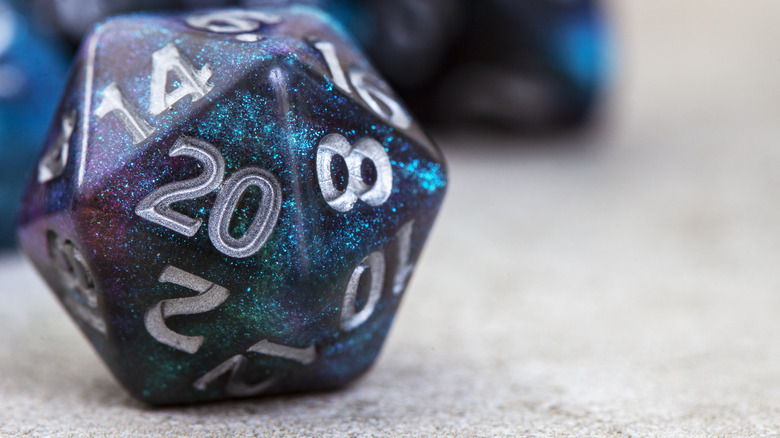 Close-up of D&D dice