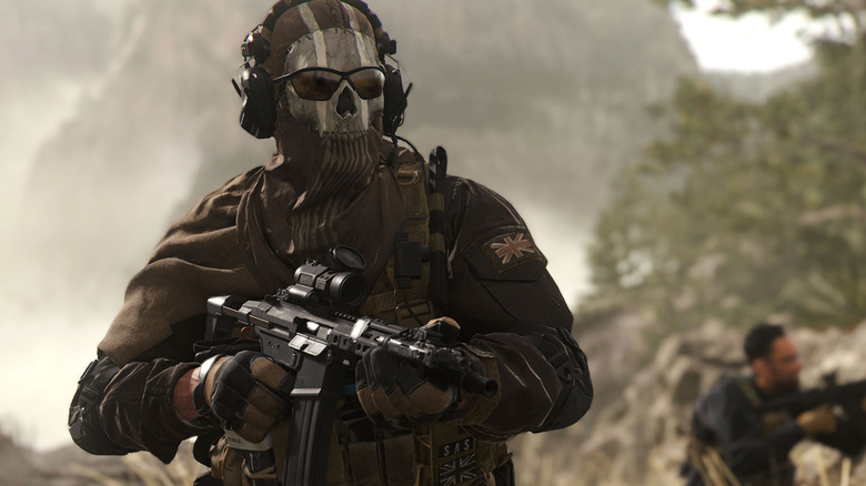 Close up of Call of Duty soldier