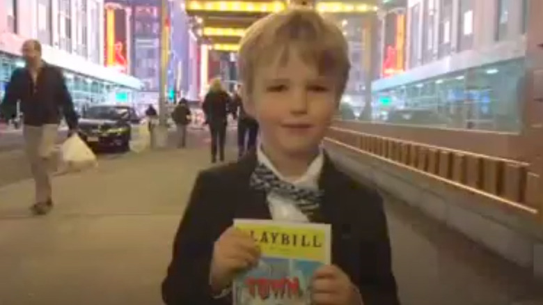 Young Iain Armitage reviewing a theater show