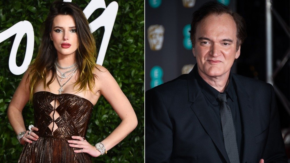 Bella Thorne (Left) Quentin Tarantino (Right)