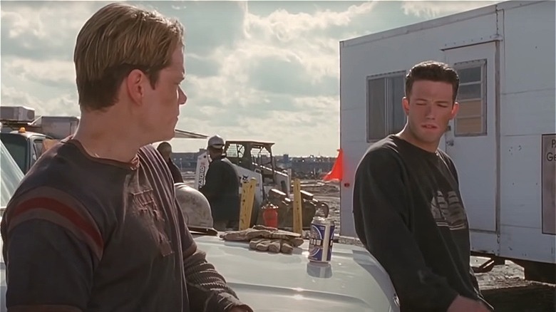 Ben Affleck and Matt Damon talking in Good Will Hunting 