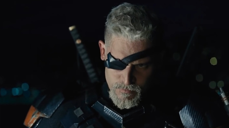 Slade Wilson staring menacingly  