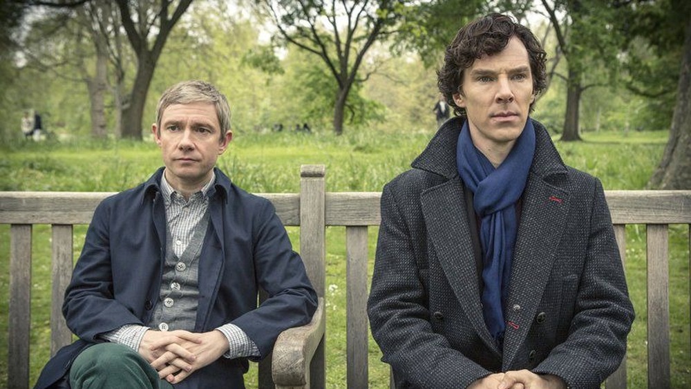 Holmes and Watson sitting