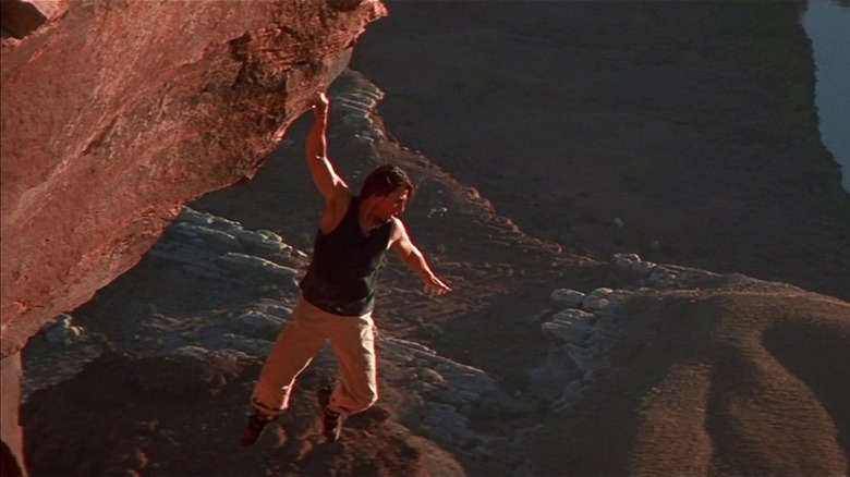 Ethan Hunt climbing