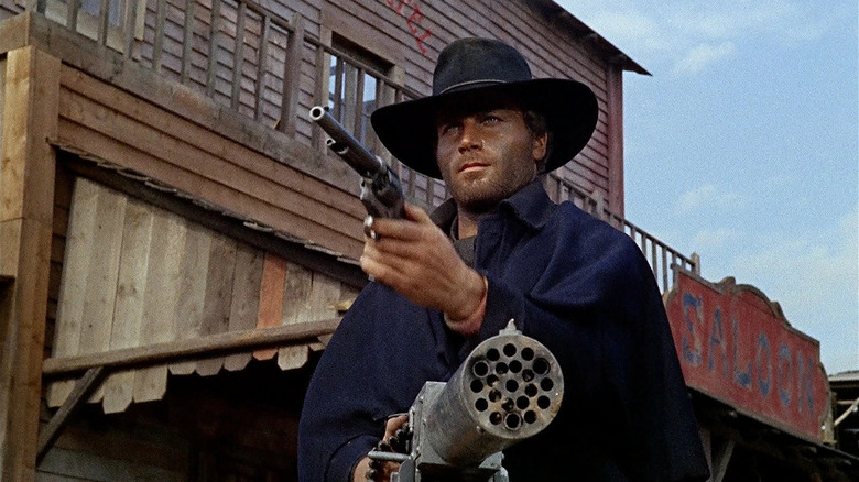 Franco Nero with guns