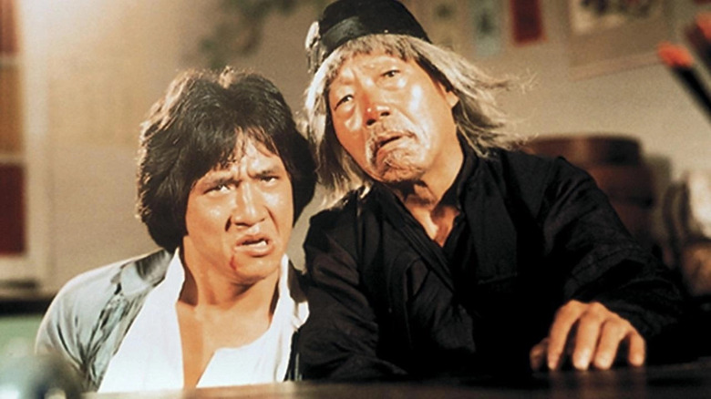 Jackie Chan and Yuen Siu-Tin drunk