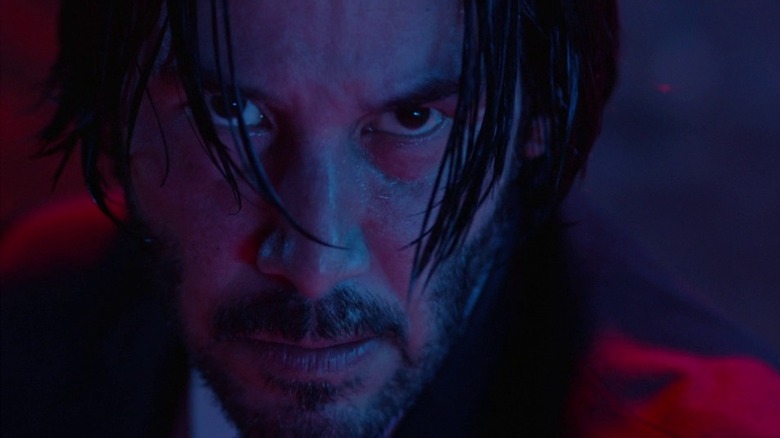 Keanu Reeves glaring