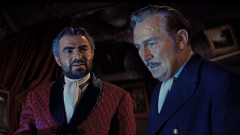 Captain Nemo and Prof. Pierre Arronax staring