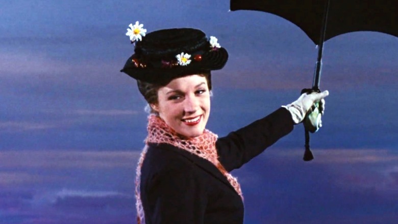 Mary Poppins flying umbrella