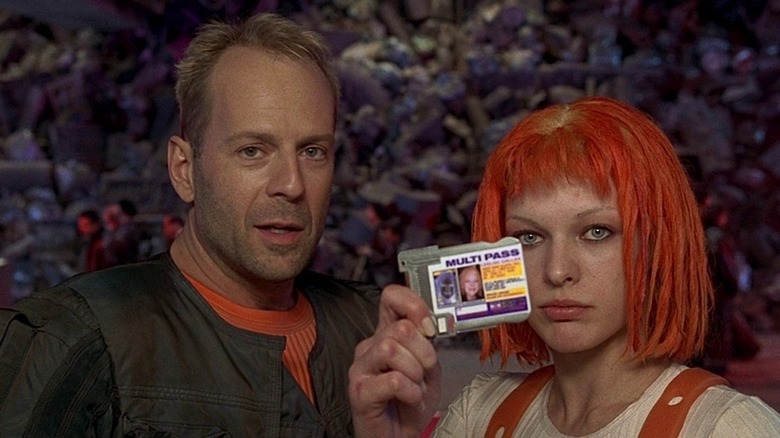 Leeloo holding ID by Dallas