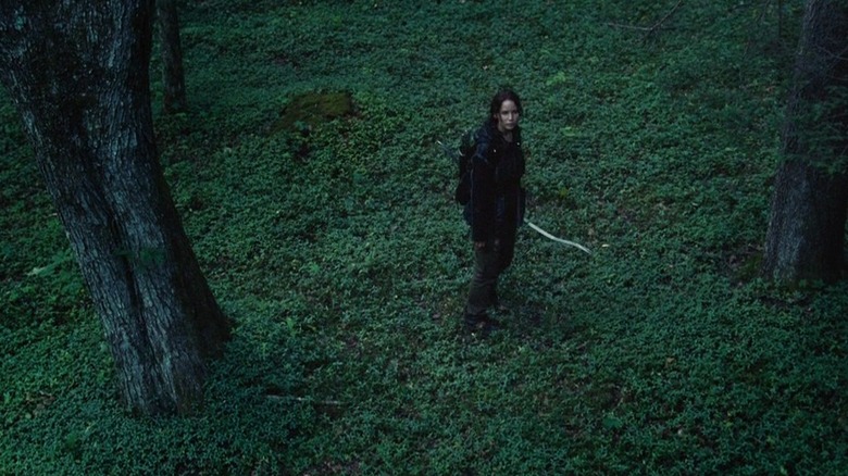 Katniss standing in field