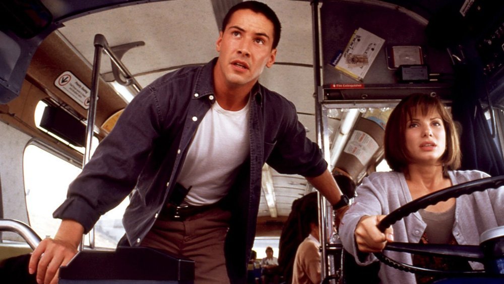 Keanu Reeves and Sandra Bullock in Speed