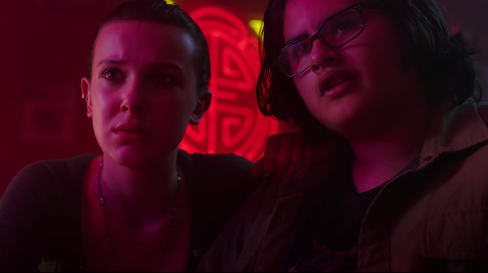 Millie Bobby Brown and Julian Dennison in Godzilla vs. Kong