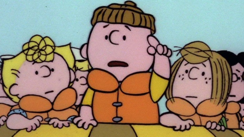 Peanuts kids wearing life jackets