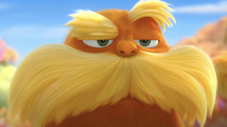 The Lorax raises an eyebrow