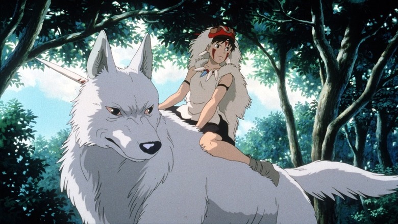 Princess Mononoke rides wolf